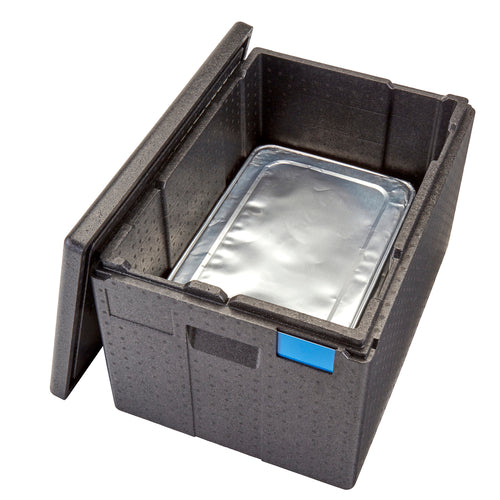 Cambro EPP180XLTSW110 Cam GoBox 68.2 Qt. Eco-Friendly Insulated Food Pan Carrier | Top Loading