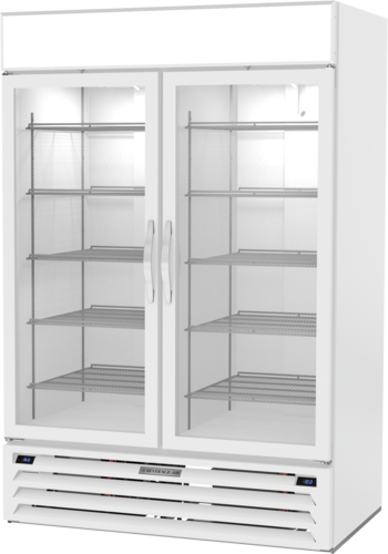 Beverage Air MMRF49-1-A 2 Swing Glass Door Dual Temp Refrigerator Freezer Merchandiser | 42.02 Cu. Ft.