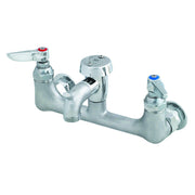 T&S Brass B-0674-RGH 8" Center Wall Mount Service Sink Faucet w/Pail Hook