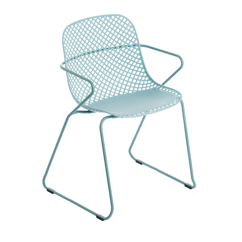 Grosfillex US137711 Ramatuelle '73 Outdoor Armchair | Blue Ether