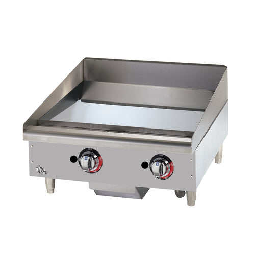 Star-Max 624TCHSF 24" Thermostatic Countertop Gas Griddle w/ 1" Chrome Plate | 56,600 BTU