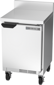 Beverage Air WTR20HC-FIP 20" Shallow Depth Worktop Refrigerator with 4" Foamed-In Backsplash | 2.25 Cu. Ft.