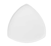 G.E.T. TP-12-DW Diamond White White 12" Triangle Melamine Plate | Case of 12