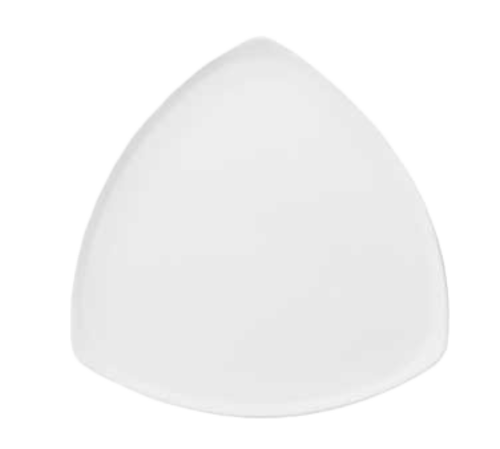 G.E.T. TP-12-DW Diamond White White 12" Triangle Melamine Plate | Case of 12
