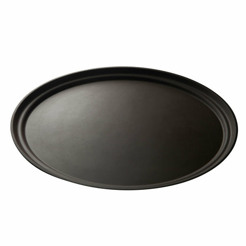 Cambro 2500CT Camtread Non-Skid Fiberglass Oval Serving Tray | 19-1/4" x 23-1/8"
