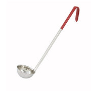 Winco LDC-2 2 oz. Stainless Steel Ladle w/ Red Handle