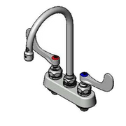T&S Brass B-1141-04 4" Center Deck Mount Workboard Faucet w/ Gooseneck Spout