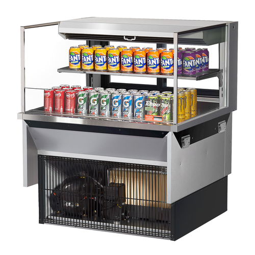 Turbo Air TOM-36L-UFD-W(B)-2SI-N Refrigerated Display Case