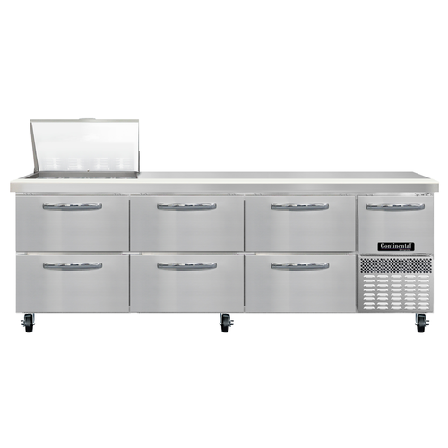 Continental Refrigerator RA93N12M-D Refrigerated Counter, Mega Top Sandwich / Salad Unit
