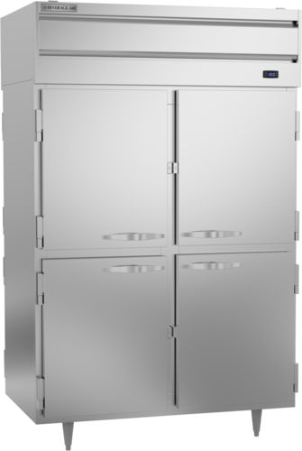 Beverage Air PFD2HC-1AHS 52" Top Mount 8 Solid Half Door Pass Thru Freezer | 48.33 Cu. Ft.