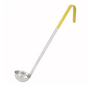 Winco LDC-1 1 oz. Stainless Steel Ladle w/ Yellow Handle