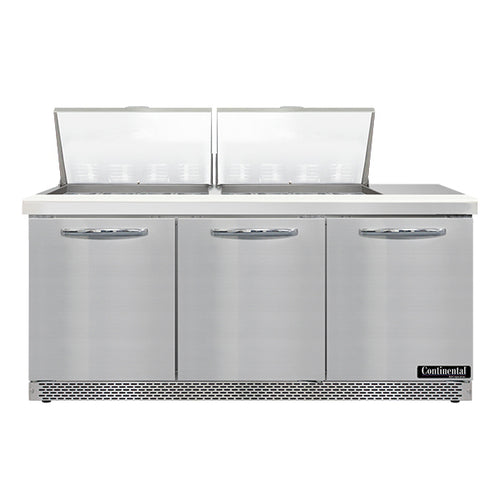 Continental Refrigerator SW72N24M-FB Refrigerated Counter, Mega Top Sandwich / Salad Unit