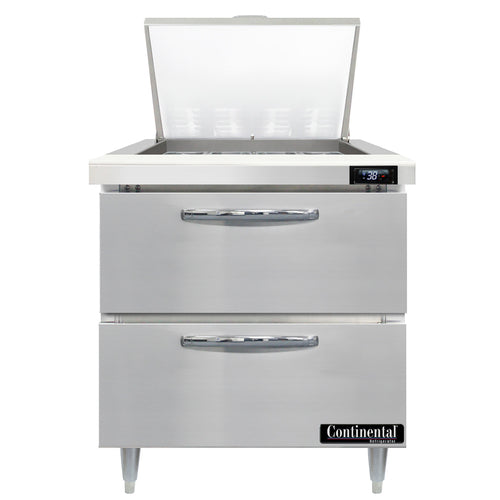 Continental Refrigerator D32N12M-D Refrigerated Counter, Mega Top Sandwich / Salad Unit