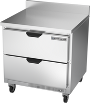Beverage Air WTRD32AHC-2-FIP 32" 2 Drawer Worktop Refrigerator with Foamed-In Backsplash | 7.2 Cu. Ft