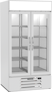 Beverage Air MMF35HC-1-W 39.5" 2 Glass Door White Reach In Merchandiser Freezer | 35.08 Cu. Ft.