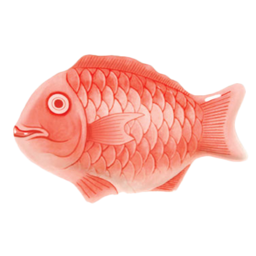 Thunder Group 1000CFR Red  10" Fish Shape Melamine Platter | Case of 12