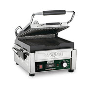 Waring WPG150TB Grooved 9.75" Cast Iron Sandwich Grill w/Timer