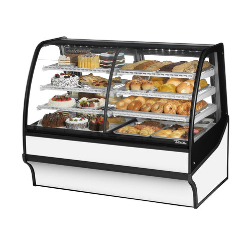 True Mfg. TDM-DZ-59-GE/GE-B-W Dual Temp Display Case
