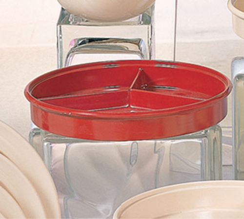 Thunder Group NS608-1R 8-1/4" Divided Red Serving Tray | Case of 12