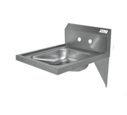 BK Resources BKHS-ADA-S 4" Center Splash Mount Faucet Hole14" x 16" ADA Compliant Hand Sink