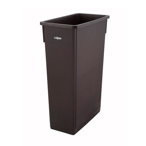 Winco PTC-23B Slender Trash Can | Brown