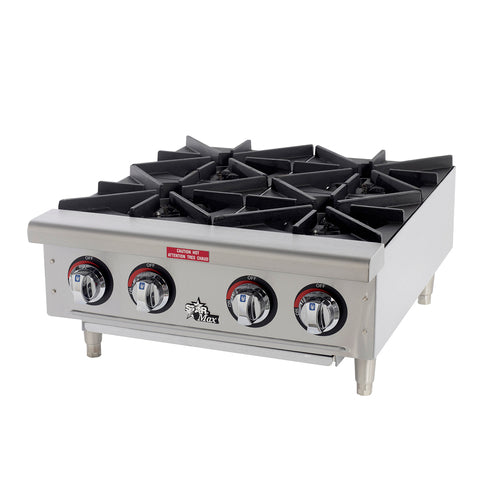 Star-Max 604HF 24" 4 Burner Countertop Gas Hot Plate | 100,000 BTU