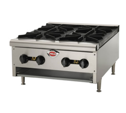 Wells HDHP-2430G 4 Burner Gas Hot Plate | 106,000 BTU