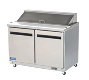 Arctic Air AST48R 48" 2-Door Refrigerated Sandwich Prep Table | (12) 1/6 Pan