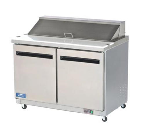 Arctic Air AST48R 48" 2-Door Refrigerated Sandwich Prep Table | (12) 1/6 Pan