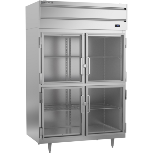 Beverage Air PF2HC-1BHG 52" 4 Glass Half Door Top Mount Reach-In Freezer | 44.57 Cu. Ft.