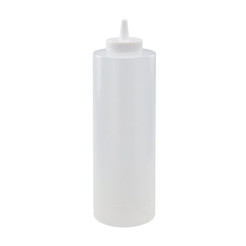Winco PSB-24C 24 oz. Clear Squeeze Bottle | Case of 6