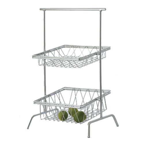 G.E.T. WB-104C Chrome 12" Square 2" Deep Metal Display Basket