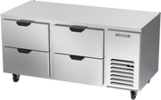 Beverage Air UCRD67AHC-4 67" 4-Drawer Undercounter Refrigerator | 27 Cu. Ft.