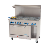 Comstock-Castle F3430 48" Gas 8-Burner Range w/ 31" Oven & Open Cabinet | 246,000 BTU