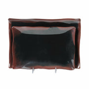 Thunder Group 2416TM Tenmoku 15 1/2" X 10 3/4" Wave Rectangular Plate | Case of 12