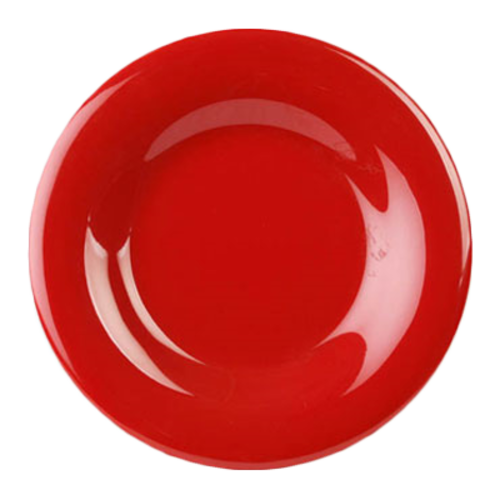 Thunder Group CR006PR Pure Red 6 1/2" Wide Rim Plate | Case of 12