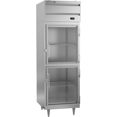 Beverage Air PF1HC-1BHG 26.5" 2 Glass Half Door Top Mount Reach-In Freezer | 21.01 Cu. Ft.