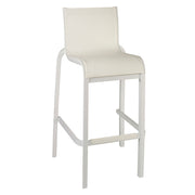 Grosfillex US030096 Sunset Stacking Outdoor Bar Stool | Glacier White