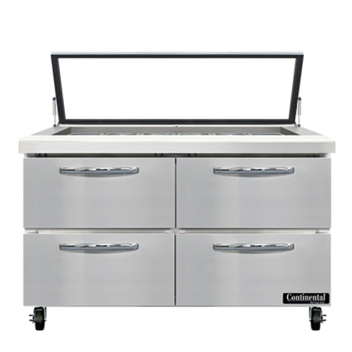 Continental Refrigerator SW48N18M-HGL-D Refrigerated Counter, Mega Top Sandwich / Salad Unit