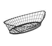 Tablecraft GMT2412 Grand Master 24" x 12" x 6" Black Metal Transformer Tabletop Basket