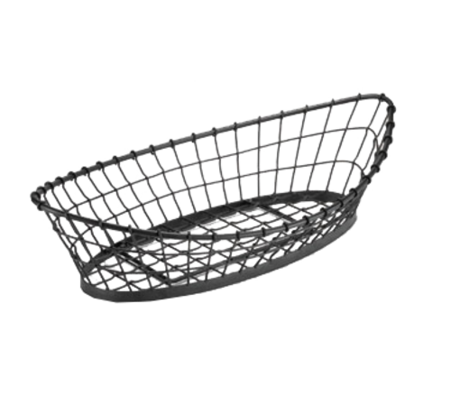 Tablecraft GMT2412 Grand Master 24" x 12" x 6" Black Metal Transformer Tabletop Basket
