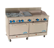 Comstock-Castle F3226-24-1RB 60" Gas Range w/ 4 Burners, Griddle, Charbroiler & (2) Ovens | 246,000 BTU