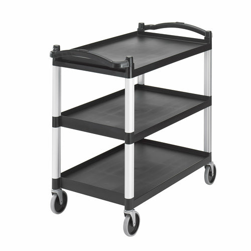 Cambro BC340KD 3-Shelf Open Side KD Service Cart | 400 lb. Capacity