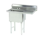 Advance Tabco FC-1-2424-24R-X 50.5" x 30" 1-Compartment Fabricated Sink w/ 24" Right Drainboard