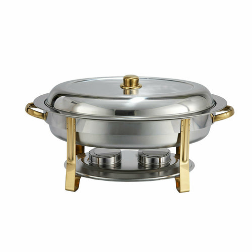 Winco 202 Malibu 6 Qt. Oval Chafer