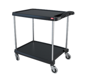 Metro MY2030-24 2 Shelf Plastic Utility Cart | 300 lb. Capacity