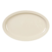 Thunder Group NS515T White 13" X 8 1/2" Narrow Rim Platter | Case of 12
