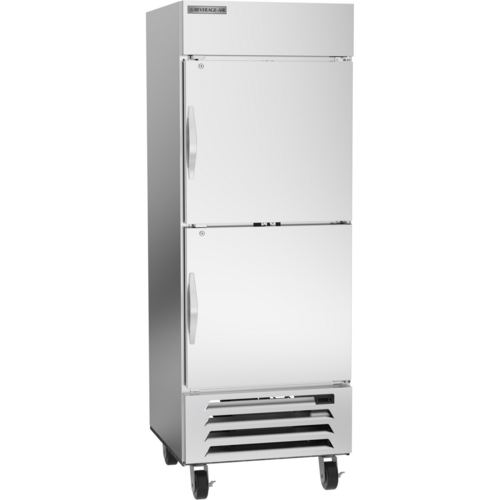 Beverage Air HBF27HC-1-HS 30" 2 Solid Half Door Bottom Mount Reach-In Freezer | 25.97 Cu. Ft.