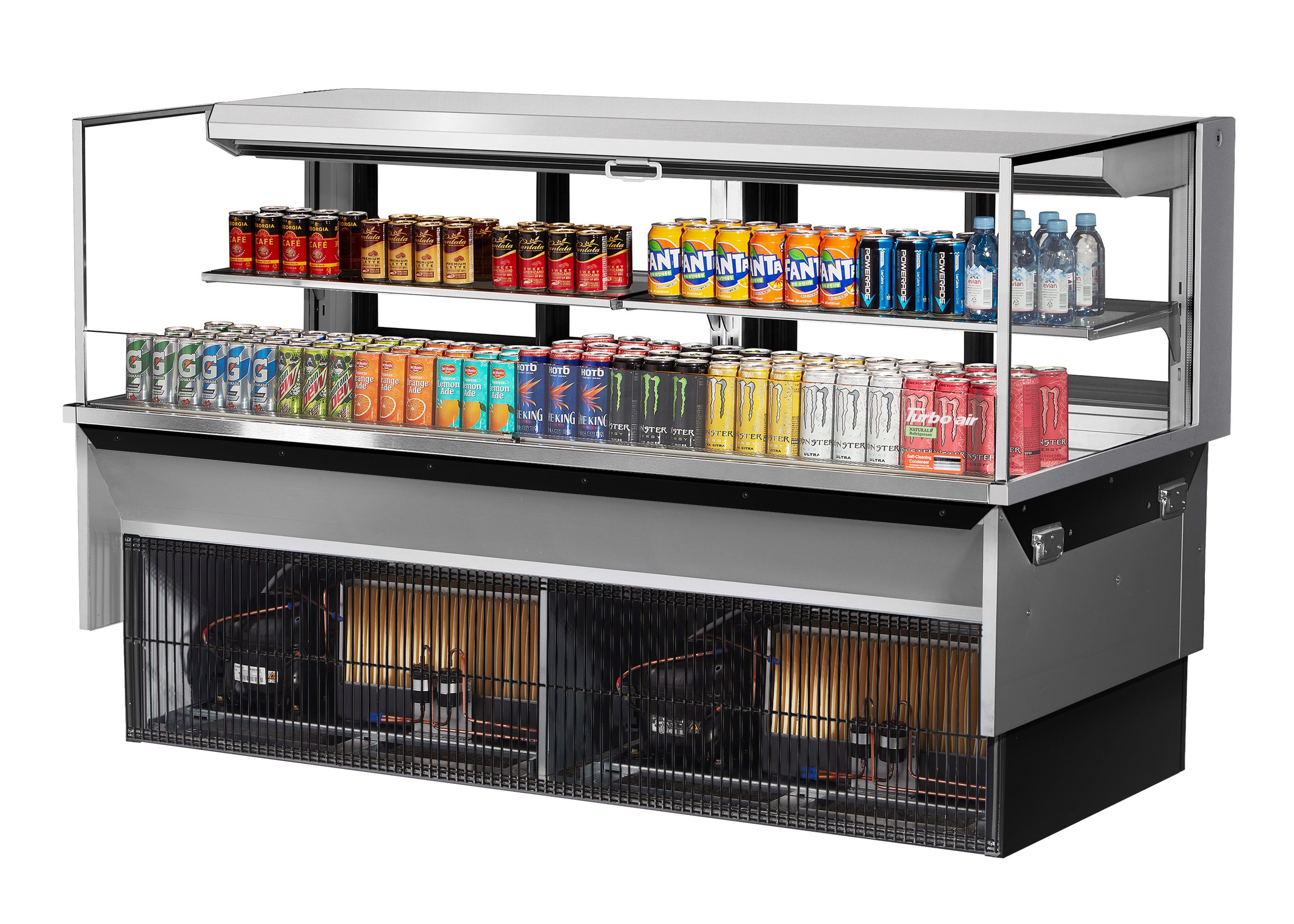 Turbo Air TOM-72L-UFD-W(B)-2SI-N Refrigerated Display Case