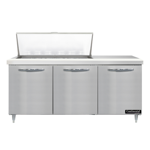 Continental Refrigerator D72N18M Refrigerated Counter, Mega Top Sandwich / Salad Unit